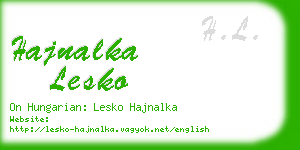 hajnalka lesko business card